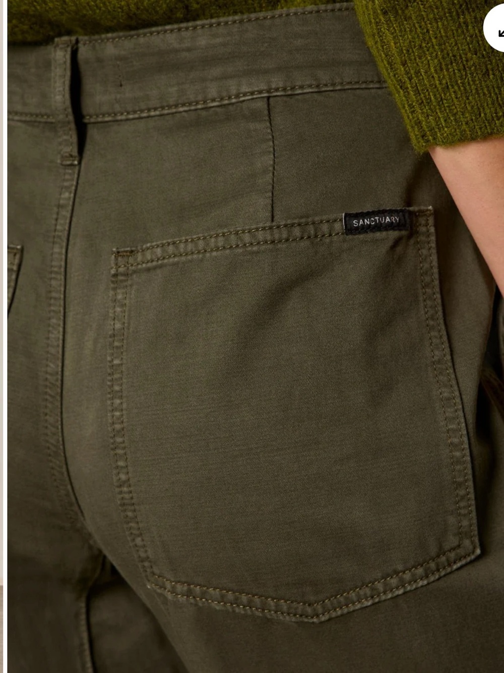 SANCTUARY BOYFRIEND UTILITY PANT KALAMATA NWT - Picture 8 of 17